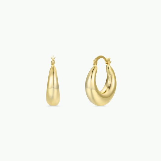 Wide Gold Hoop