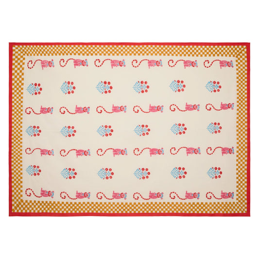 Mustard Monkey Tablecloth