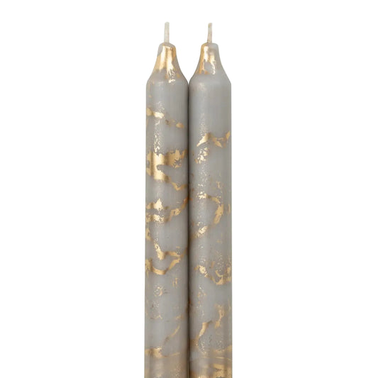 Stone with Gold Taper Candles