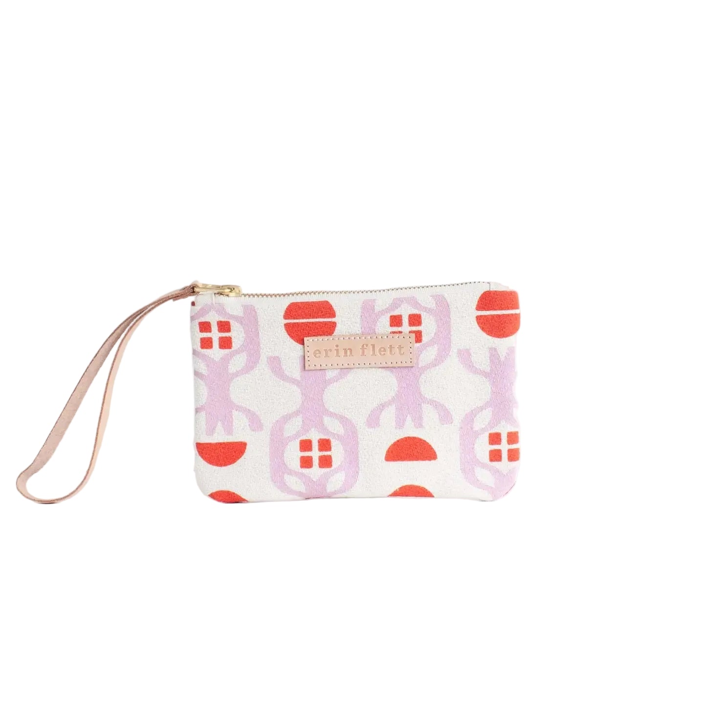 Orange and Lilac Card Wallet Zipper Bag