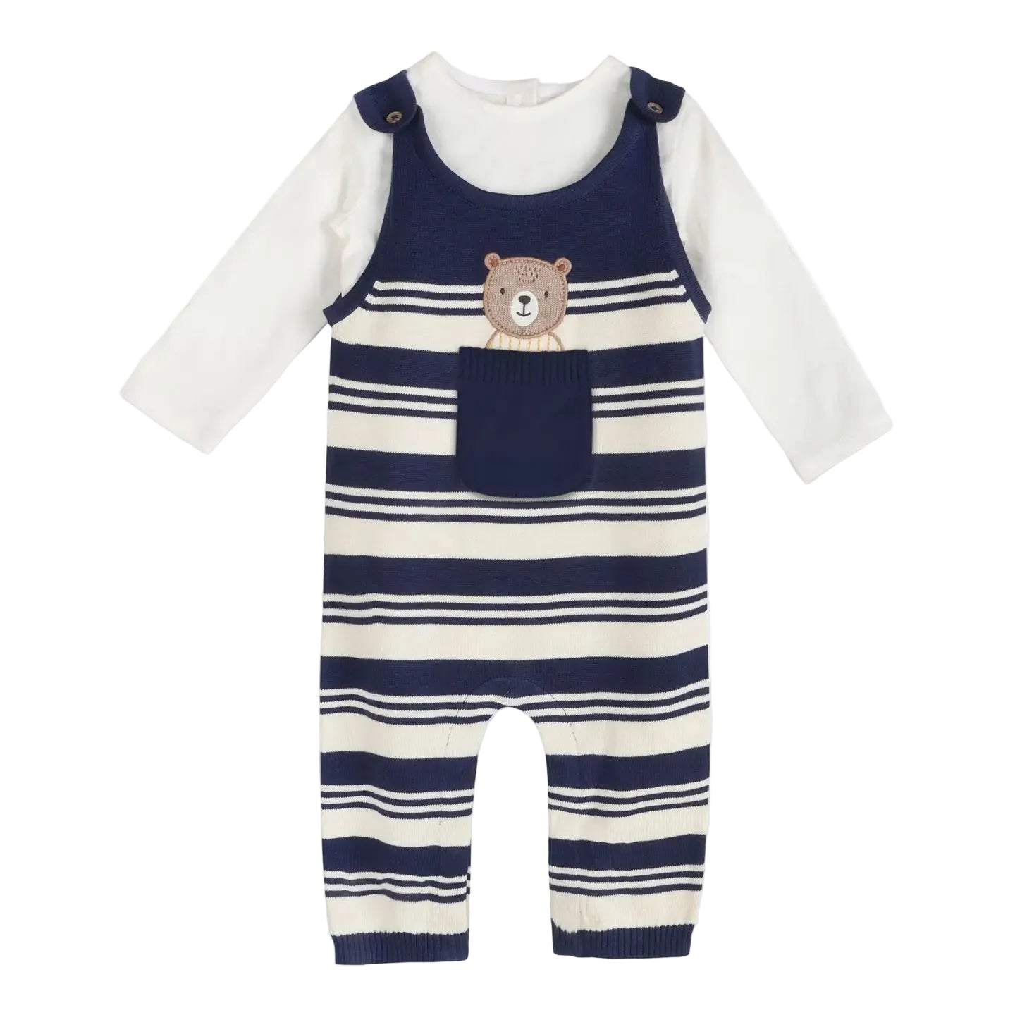 Knit Bear Overalls