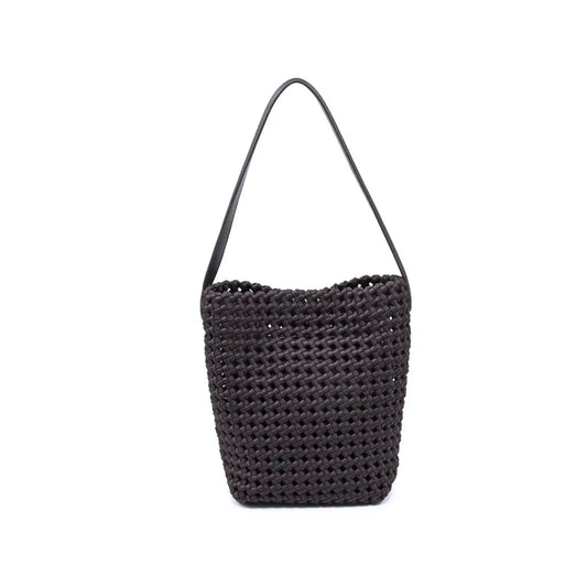 Chocolate Woven Shoulder Bag