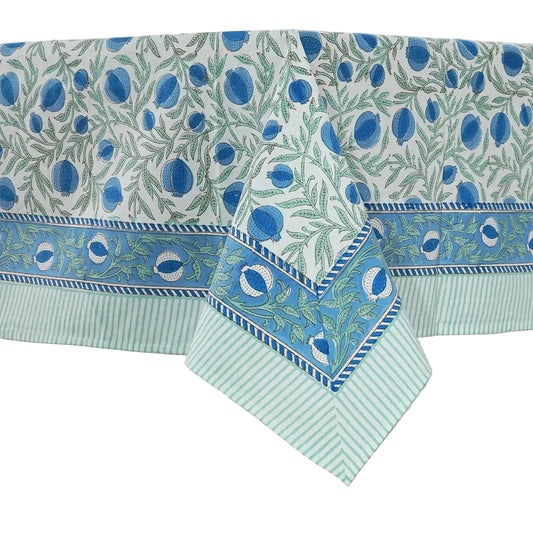70x 118 Tablecloth- Queen Blue