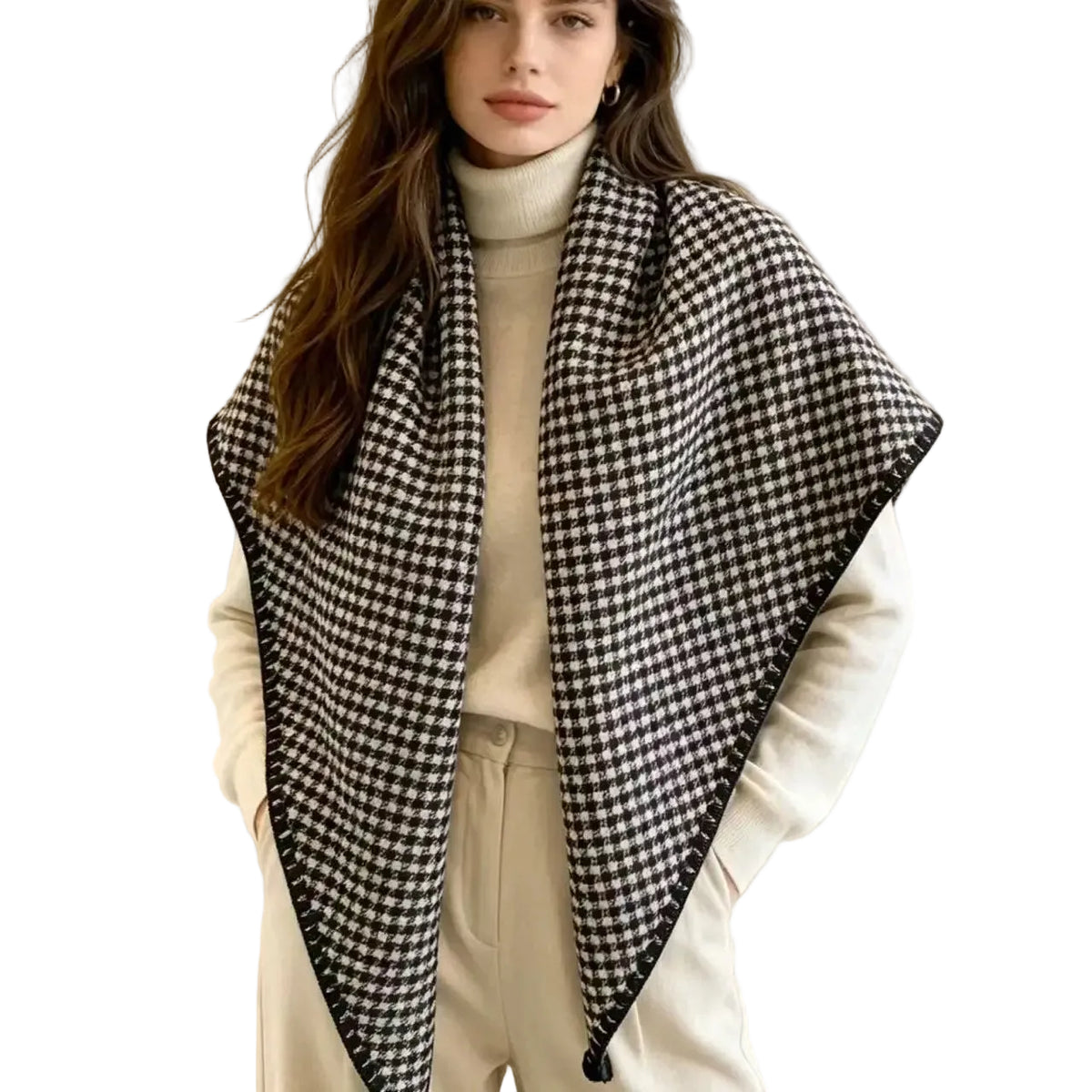 Triangle Wrap - Black Checkered