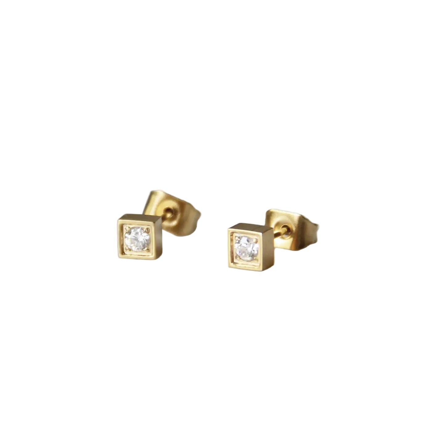 Square with Stone Studs