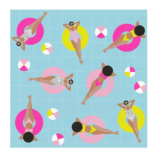 Pool Girls Cocktail Napkin