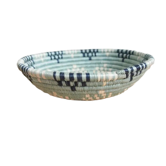 Light/Dark Blue Woven Bowl - Small