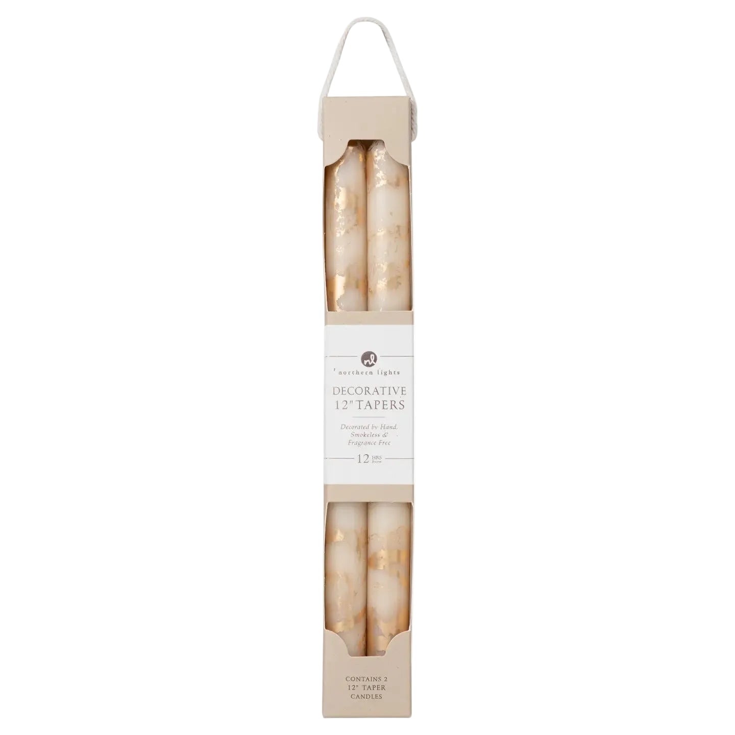 Cream with Gold Taper Candles