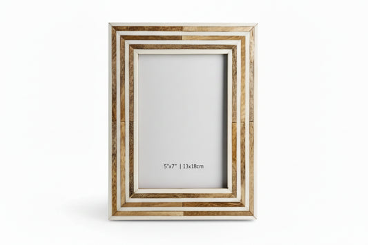 White and Brown Frame - 5x7
