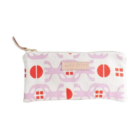 Anthro Orange and Lilac Pencil Pouch