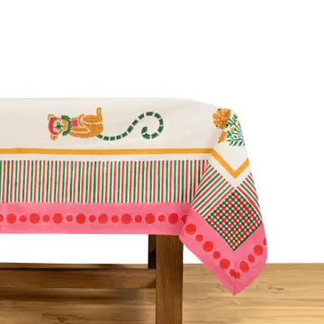 Menagerie Pink Tablecloth - 59 x 86"