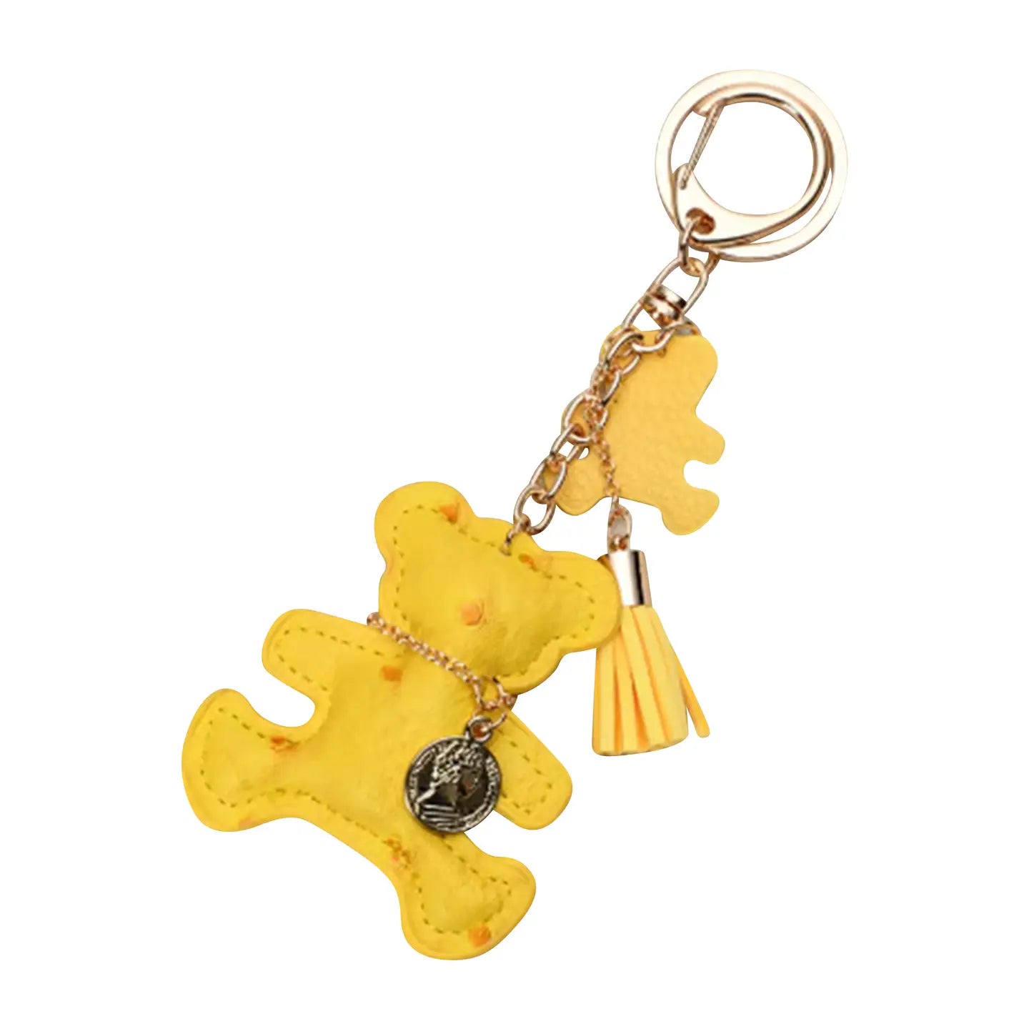 Teddy Bear Bag Charm- Yellow