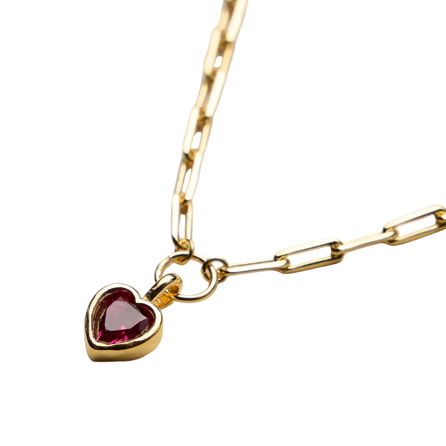 Glass Red Heart Necklace