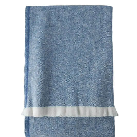Eyelash Fringe Throw - Denim