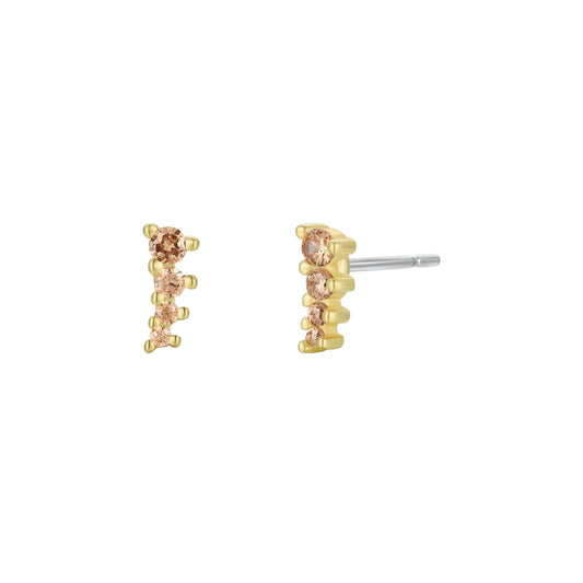 Mini Crawler Earrings - Champagne