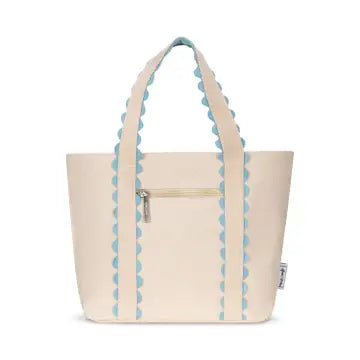 Mini Light Blue Scalloped Tote