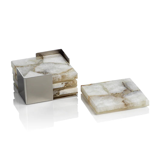 Taupe Agate Coasters- Set of 4
