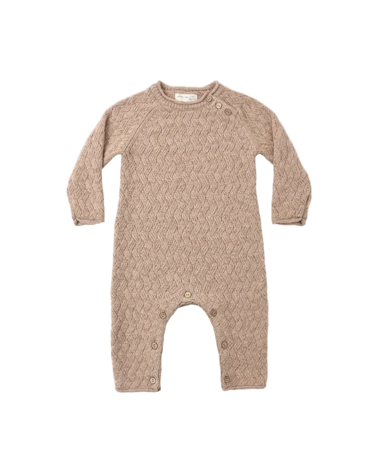 Heather Knit Jumpsuit - Almond