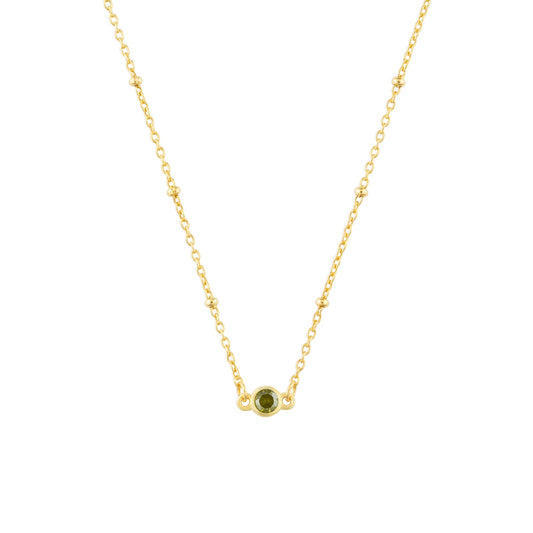 August Birthstone Necklace
