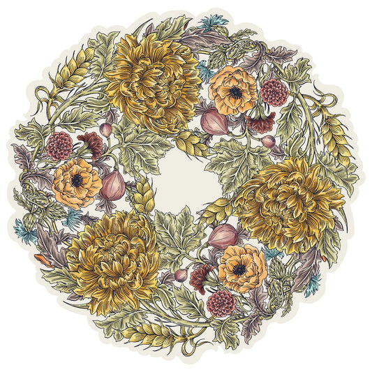 Autumn Acanthus Wreath Placemat