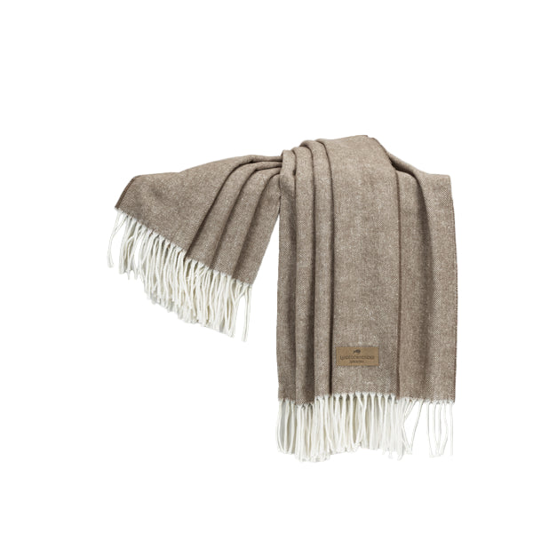 Barnwood Italian Herringbone Throw