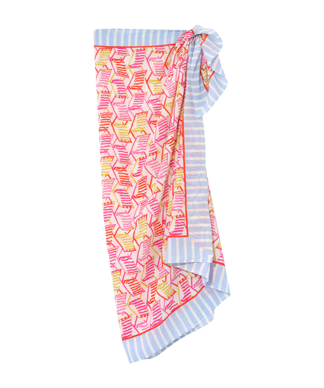 Beach Lounge Sarong - Hot Coral