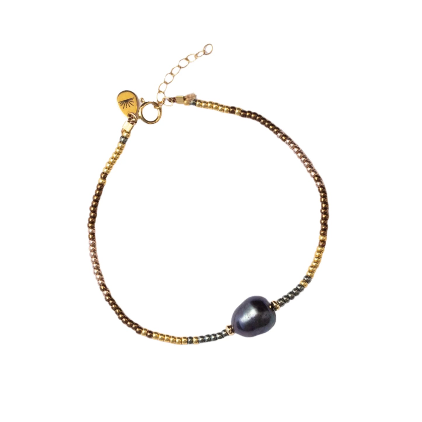 Wisdom and Grace Black Pearl Bracelet