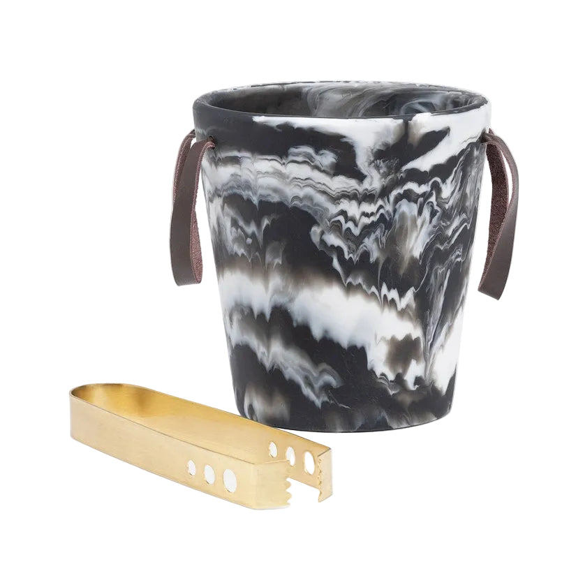 Black Resin Ice Bucket Set