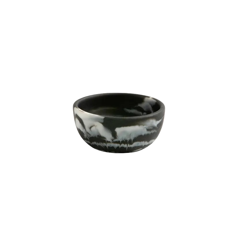 Black Swirl Resin Pinch Bowl