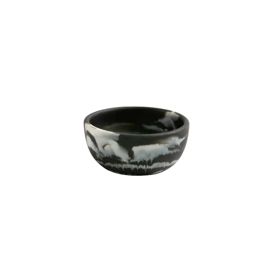 Black Swirl Resin Pinch Bowl