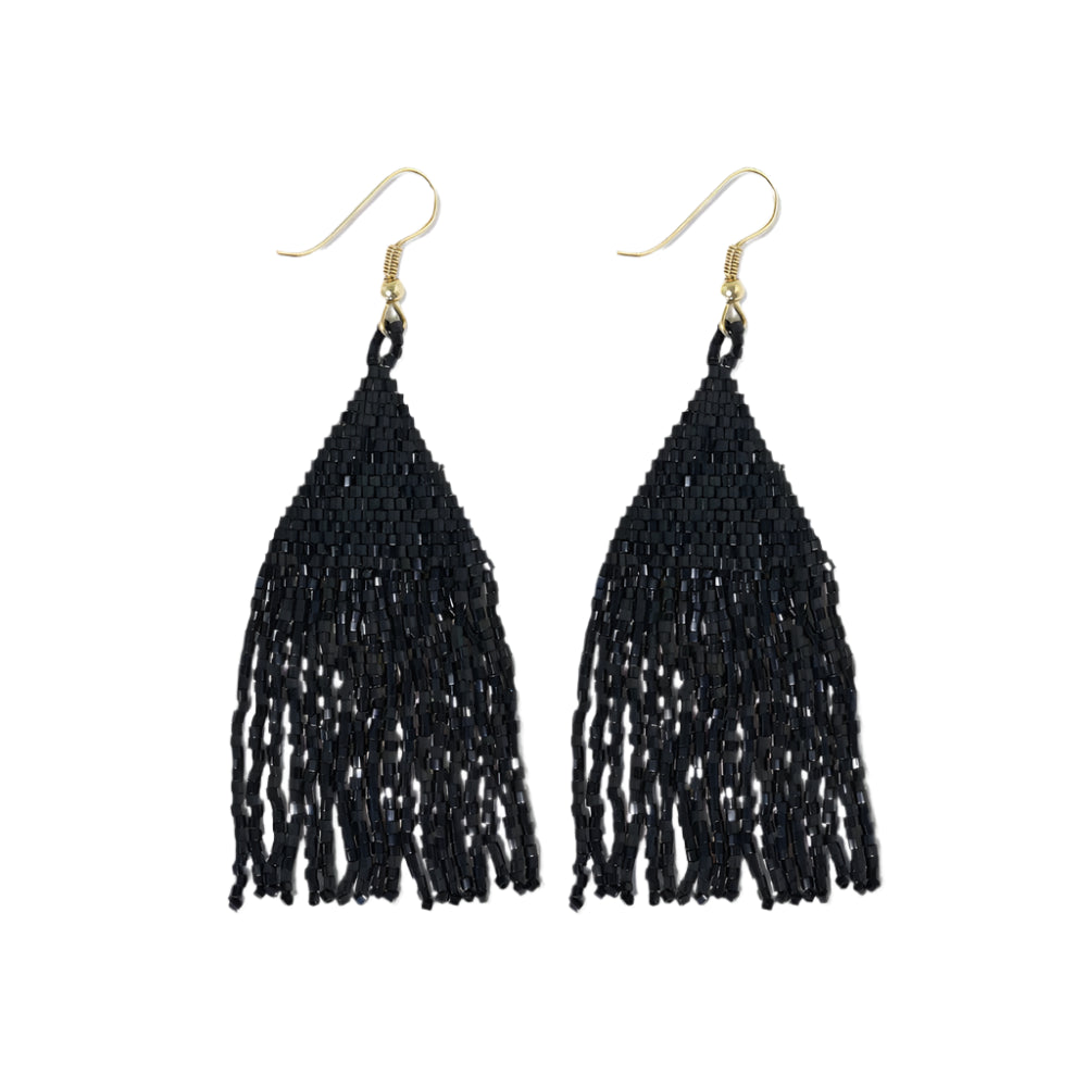 Black Fringe Earring