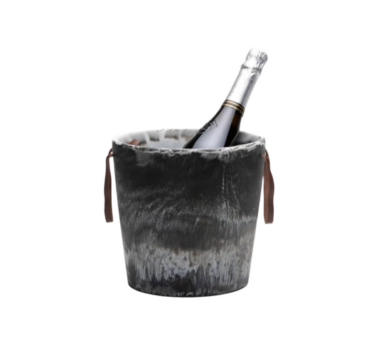 Resin Ice Bucket – Black Swirl