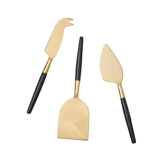 Black and Gold Cheese Set
