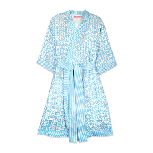 Blue Chintz Bathrobe