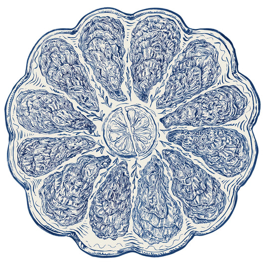 Blue Oyster Paper Placemats