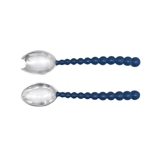 Pearled Salad Server Set – Blue