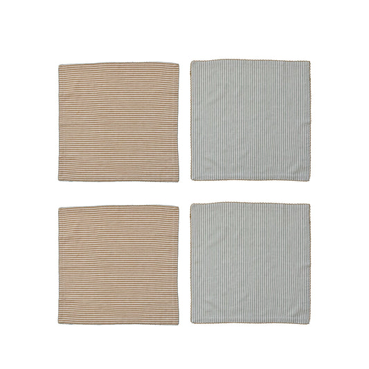 Blue and Brown Stripe Napkins