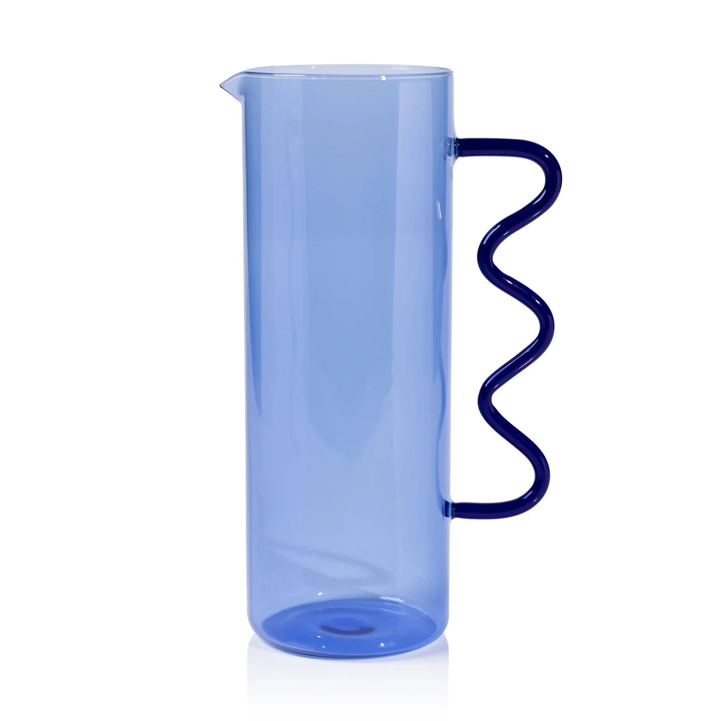 Blue Wavy Pitcher