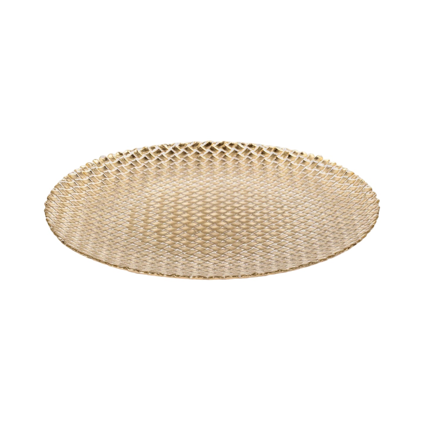 Gold Crosshatch Plate