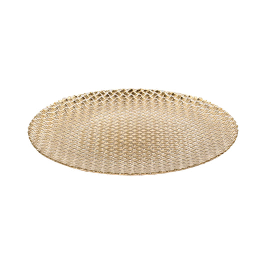 Gold Crosshatch Plate