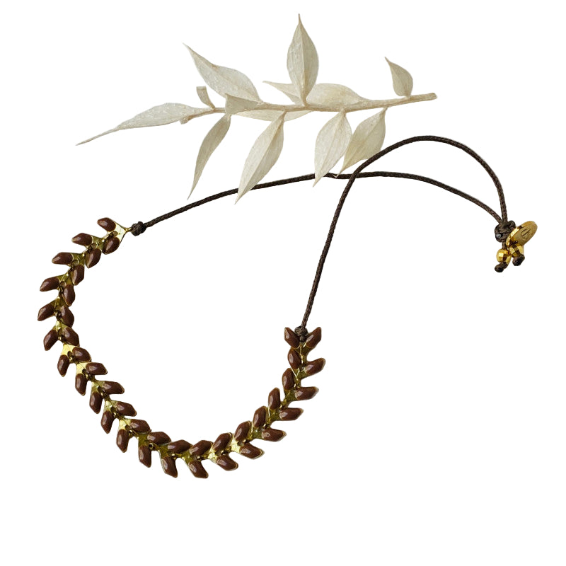 Brown Enamel Bracelet