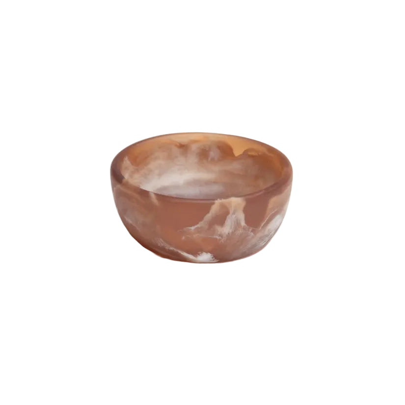 Brown Swirl Resin Pinch Bowl