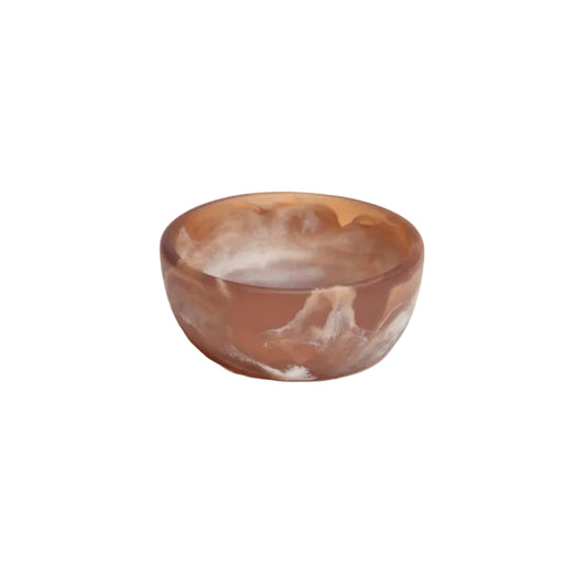Brown Swirl Resin Pinch Bowl