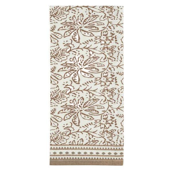 Brown and White Tea Towel