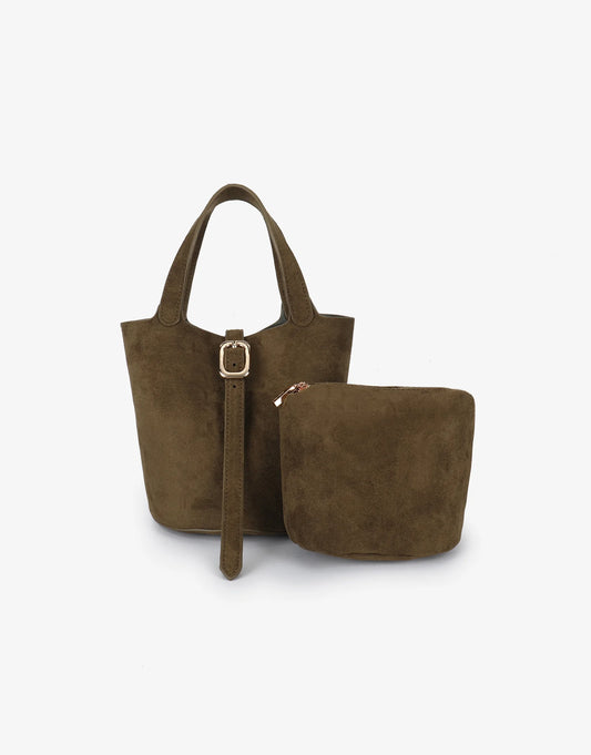 Mini Bucket Bag- Olive