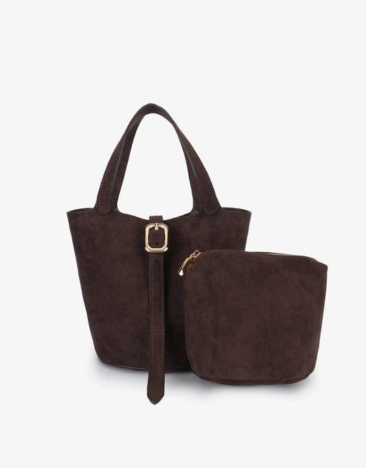 Mini Bucket Bag- Chocolate