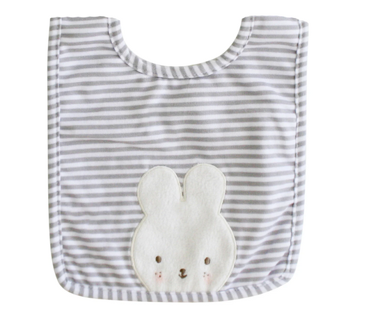 Baby Bib – Grey Bunny