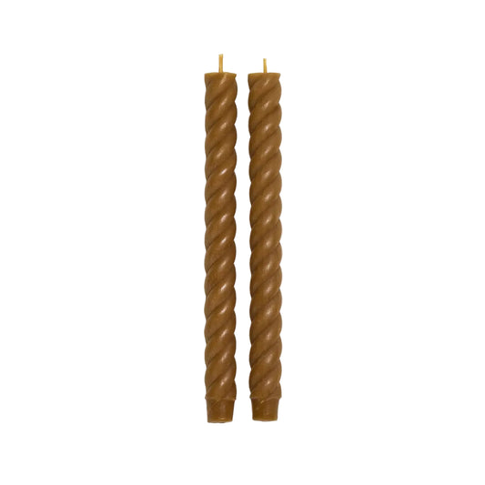 Rope Taper Candles - Burnt Amber