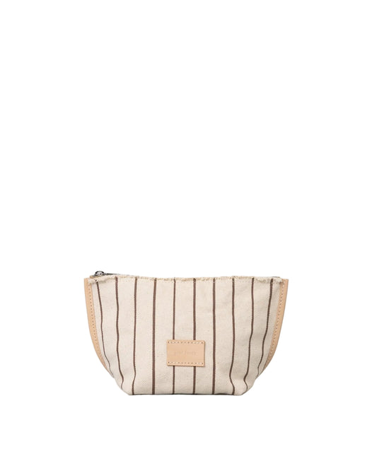 Canvas Pouch- Brown Stripes