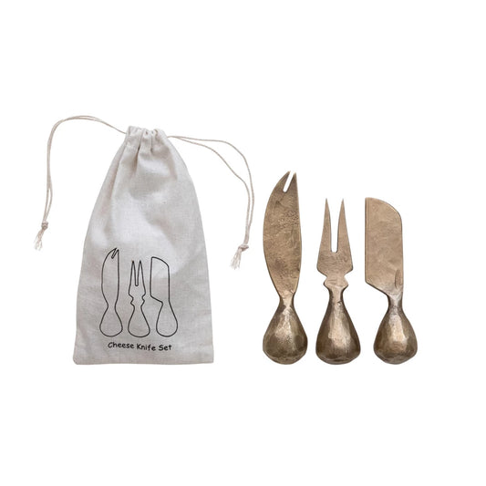 Hand-Forged Cast Iron Cheese Set